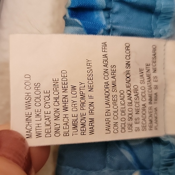 Vintage Unbranded Blue Floral High Rise Baggy Tapered Pants 12 - Picture 10 of 14